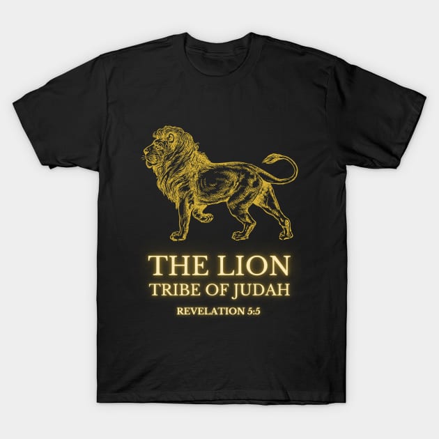 The Lion of Judah REV 5:5 T-Shirt by threadsjam